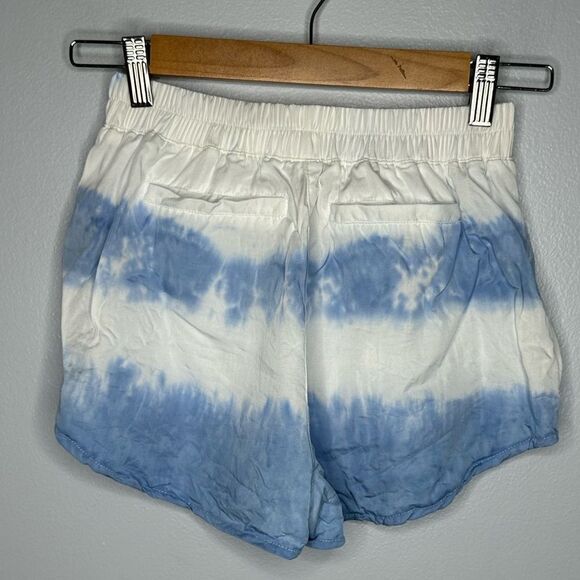 LF MAGS & PYE  CLOUD TIE DYE BOXER SHORTS SIZE SMALL WHITE & BLUE RAYON - Picture 2 of 4